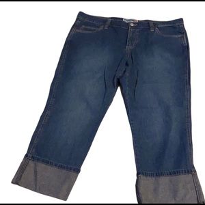 Old Navy Ultra-low waist cropped Jeans size 14